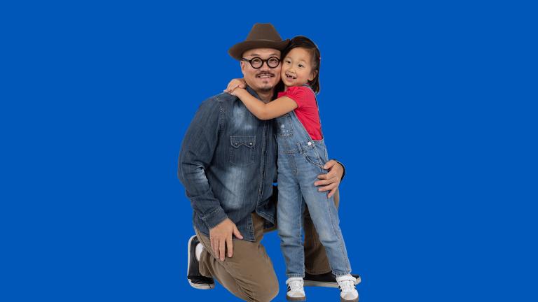Wish kid Florence and Dad