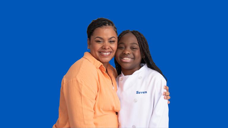 Wish kid Seven and mom