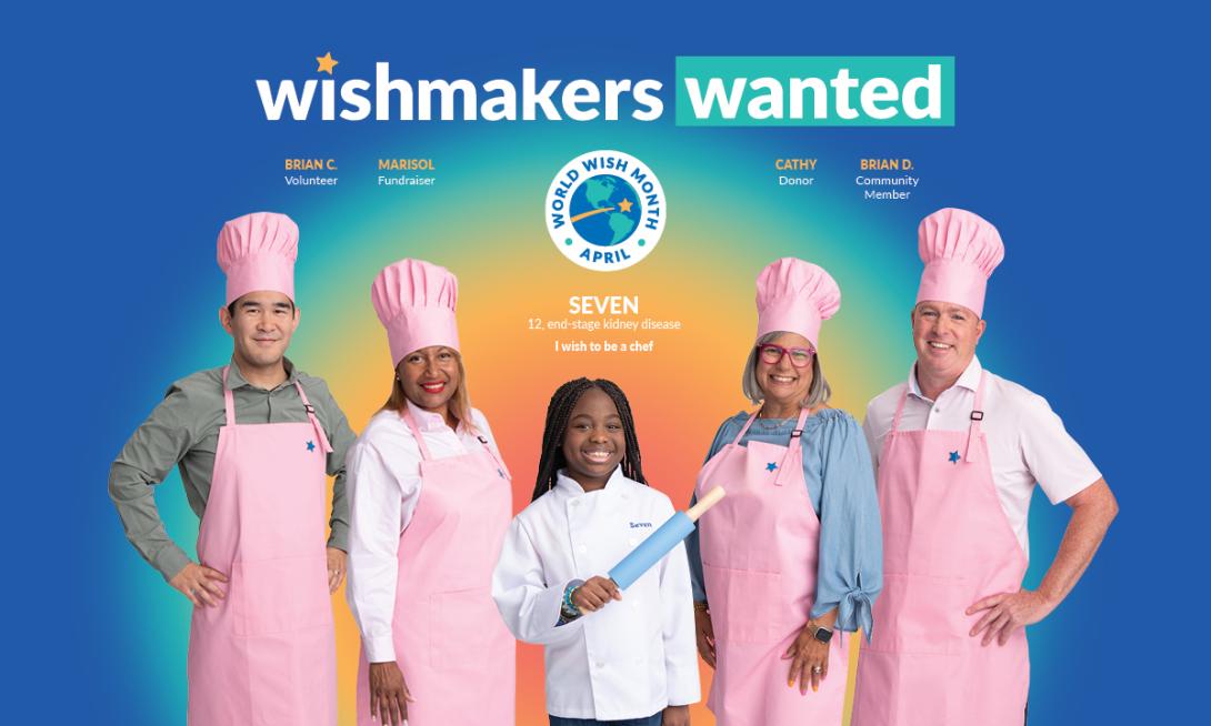 Wish kid Seven with her WishMakers